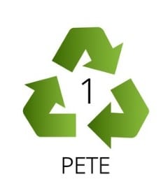 Symbol for PETE 1 recyclable