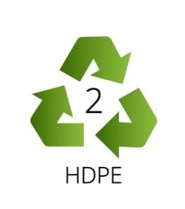 Symbol for HDPE 2 recyclable